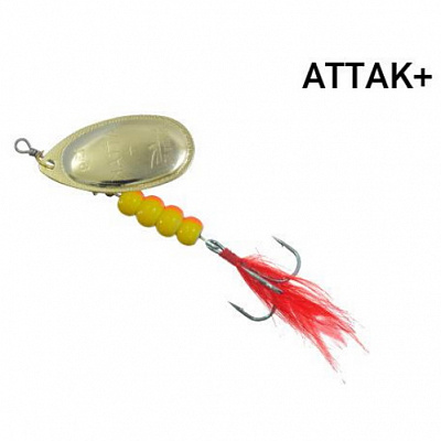 Блесна-вертушка Fishing ROI 13 г Attak Plus 002 bronze