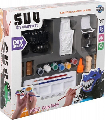 Игровой набор Shantou Автомобиль с красками 15 деталей F106973