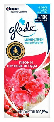 Змінний балончик для мікроспрея Glade Півонія та соковиті ягоди 10 мл