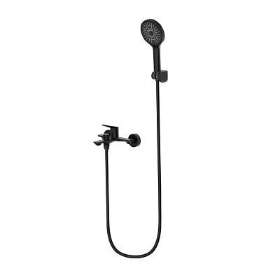 Змішувач для ванни FADO S.r.l в комплекті Garda матовий чорний MIX0502B