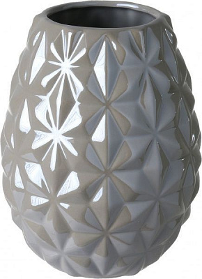 Ваза Fest 15,5х15,5х19,7 см серая Dehua