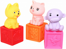 Набір іграшок для купання Jia Cheng кубики/фігурки текстурні барвисті 6 шт. OTG0975522