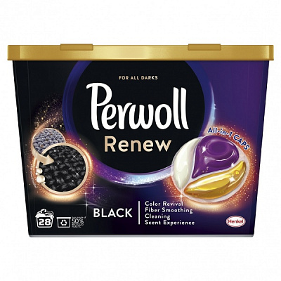 Капсулы для машинной стирки Perwoll Renew Black 28 шт. 
