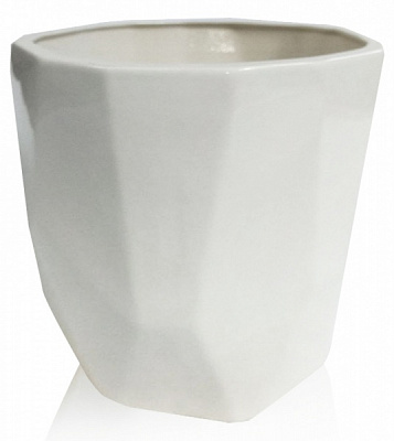Кашпо керамическое фигурный 1,5 л (205-16 білий) 