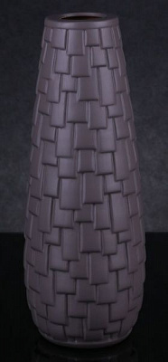 Ваза керамічна Roof 13х36 см, коричнева