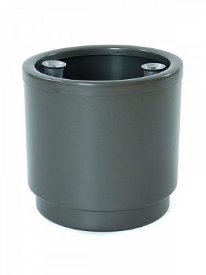 Горщик пластиковий Plastiken HIDROJARDINERA 4132 круглий 22 л антрацит (4132 antr 4132 ч)