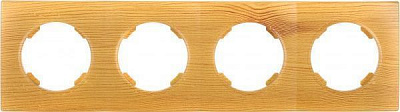 Рамка чотиримісна HausMark Bela горизонтальна бамбук SNG-FRP.RD20G4-3/Bamboo