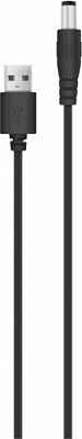 Кабель живлення Acclab USB to DC 5,5х2,1 мм 5V 1,5A (1283126552816) 1 м чорний