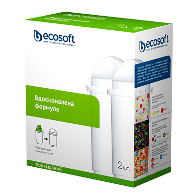 Комплект картриджів ECOSOFT покращених для фільтрів-глечиків 2 шт. CRVK2ECO