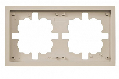 Рамка двомісна HausMark Juna горизонтальна пісочна/бежевий 7041-1800U2-147