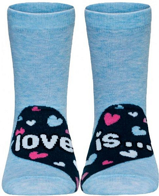 Шкарпетки дитячі Conte-Kids Tip-Top Веселі ніжки 279 17С-10СП р.24 світло-блакитний