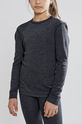 Термобелье Craft MERINO 180 SET JR 1907878-998000 110/116 черный меланж