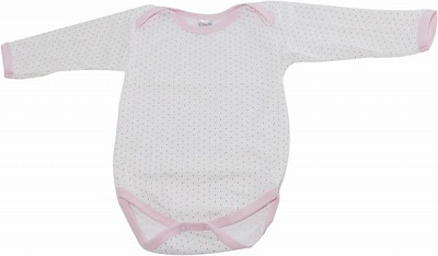 Боди для девочки Моя планета Б 101 р.68 розовый с белым 