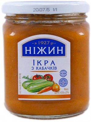 Икра кабачковаяТМ Нежин 450 мл