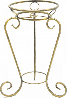 Подставка для растений Ferrum Decor 35х33x58 см черный с золотистым 