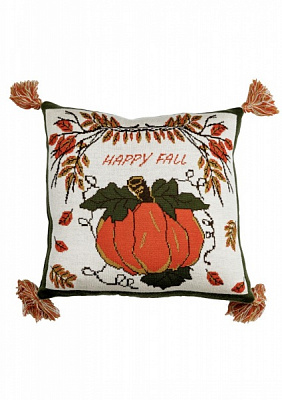 Наволочка декоративна Happy Fall Гарбуз 45xбілий із принтом Прованс