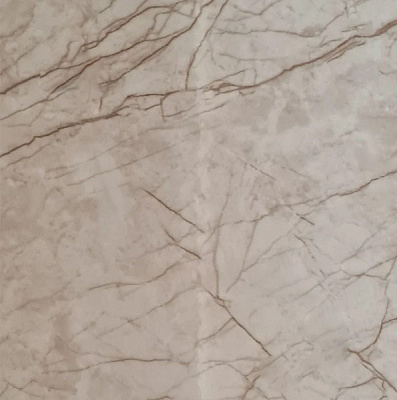 3D-панель из ПВХ самоклеящаяся HODM Бело-Бежевый мрамор 600x300 мм