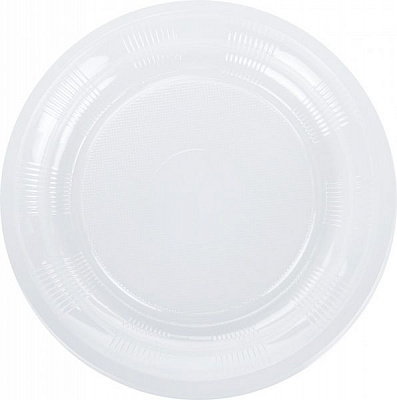 Тарелка пластиковая прозрачная 20,5 см 10 шт.