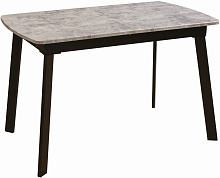 Стіл обідній Окленд 1150(1500)x700x750мм сірий мармур/чорний