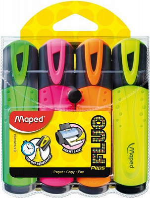 Маркер текстовый Maped набор 4 шт разноцветный 