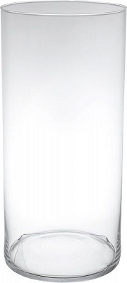 Ваза Цилиндр стеклянная прозрачная 40х19 см Wrzesniak Glassworks