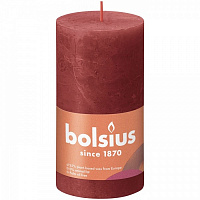 Свічка Рустік стовпчик SHINE 130/68 червона Bolsius