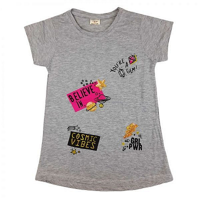 Туника для девочки AKKUZU kids р.98 серый 9129 