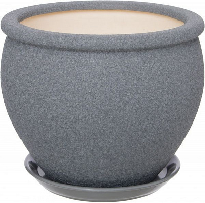 Горщик Оріана-Запоріжкераміка В`єтнам №2 шовк круглий 10,5л металік (011-2-117)