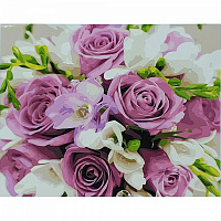Раскраска по номерам Strateg Букер розовых роз 40х50 см GS048