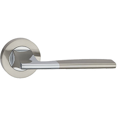 Ручка для дверей на розетці MVM DAF Z-1220 SN/CP матовий нікель/полірований хром