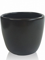 Кашпо керамическое Eterna круглый 0,25 л темно-серый (207-7) 