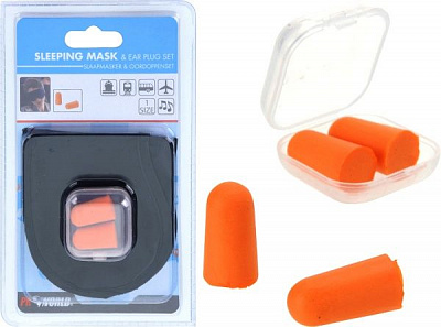 Набор повязка для сна на глаза и беруши PROWORLD 1.9х0.9 см