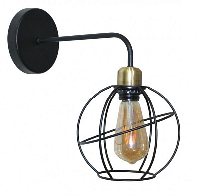 Бра Геотон 0578-1Б 1x60 Вт E27 бронза/черный 48852 