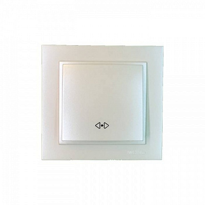 Вимикач перехресний одноклавішний Mono Despina без підсвітки перлина 102-252525-112