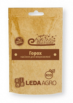 Набір для вирощування мікрозелені LedaAgro горох 20 г (4820119797549)