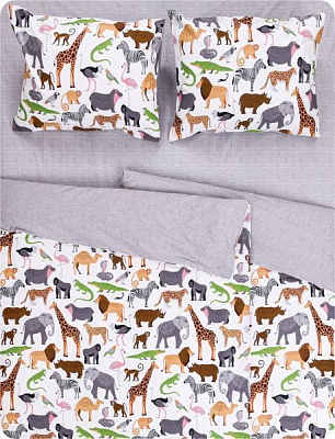 Комплект постільної білизни cool animals сімейний бежевий La Nuit