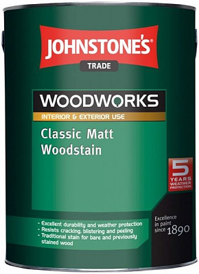 Пропитка (антисептик) Johnstone's Classic Matt Woodstain мат бесцветный 2,5 л