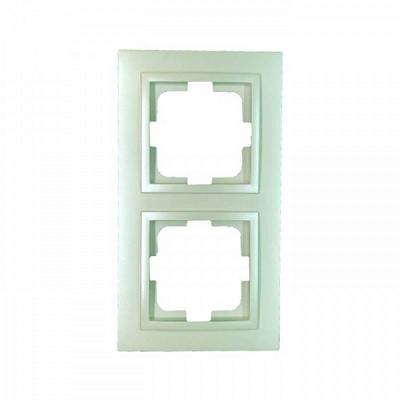 Рамка двомісна Mono Despina універсальна перлина 102-250000-161