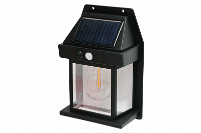 Светильник на солнечной батарее Luxel с датчиком движения и аккумулятором 10 Вт IP44 черный SSWL-12H