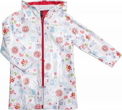 Дождевик Drydope Зверушки р.110 белый с принтом 020-в/д1 