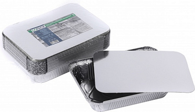 Контейнер GoPack із фольги з картонними кришками SP64L&lids/25шт. GOPACK. Об`єм 960мл. 25 шт.