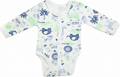 Боди детское унисекс GABBI ВD-23-2 зоопарк р.68 с принтом 13640 