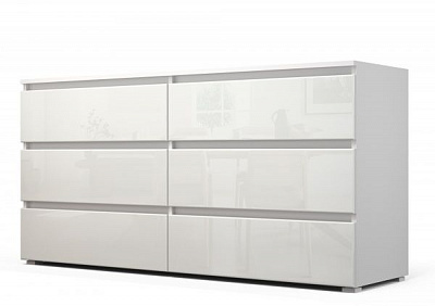 Комод Монако-3 белый/белый 