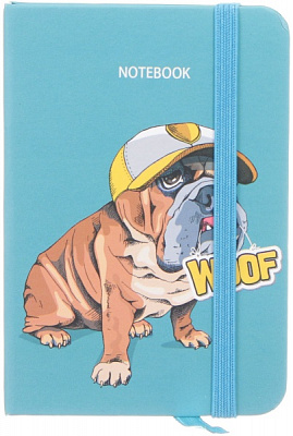 Книга для нотаток Бульдог у кепці А7 96 аркушів