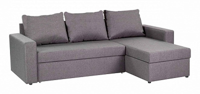 Диван угловой Мебель Прогресс Голливуд серый 2300x1510x860 мм
