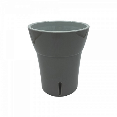 Вазон пластиковий Santino Dali-Dea круглий 2 л димчасто-сірий/сірий