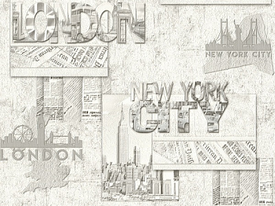 Обои виниловые на бумажной основе Славянские обои Expromt Газета 5801-06 0,53x10,05 м 