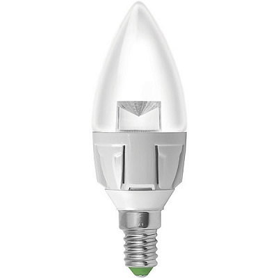 Лампа LED Eurolamp Candle 6 Вт E14 4000K холодный свет прозрачная