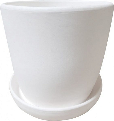 Горшок керамический Сонет ангоб круглый 2л белый 