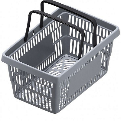 Кошик торговельний EPG універсальний з ручками 20 л, 320х445х227 мм, сірий